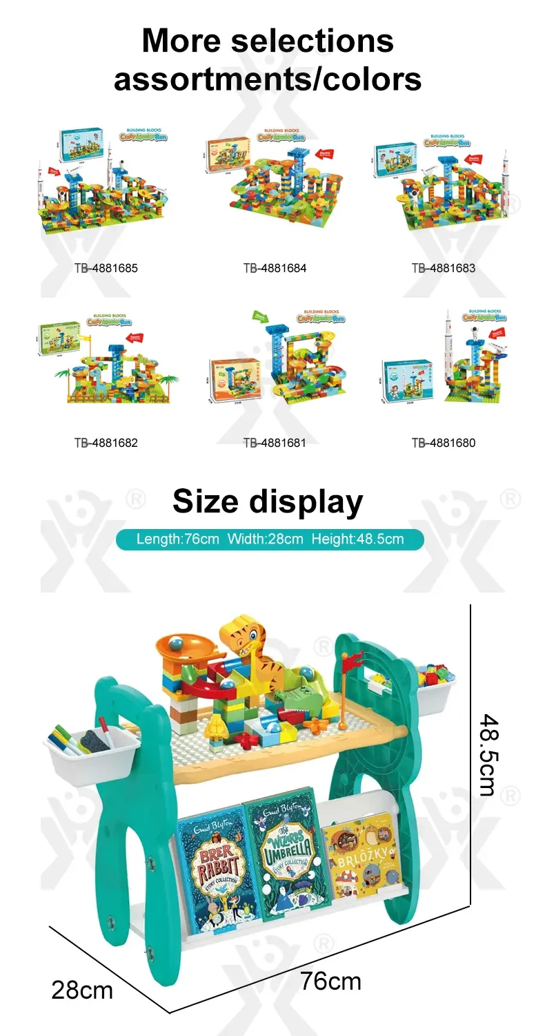 Multi-Functional Learning Table & Art Easel, Drawing Board & Building Blocks Set Toy- Educational Toys Factory Supply (TB-5087197) — illustrated product details, panel 8