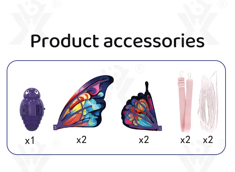 Electric Butterfly Wings Toy, Costume for Kids Dress Up (TB-5002706) — illustrated product details, panel 5