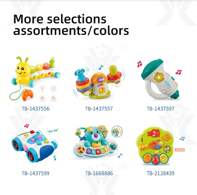 Electric Caterpillar Toy with Music, Sound, Lighting, and 360 Degree Rotation (TB-4164697) — illustrated product details, panel 6