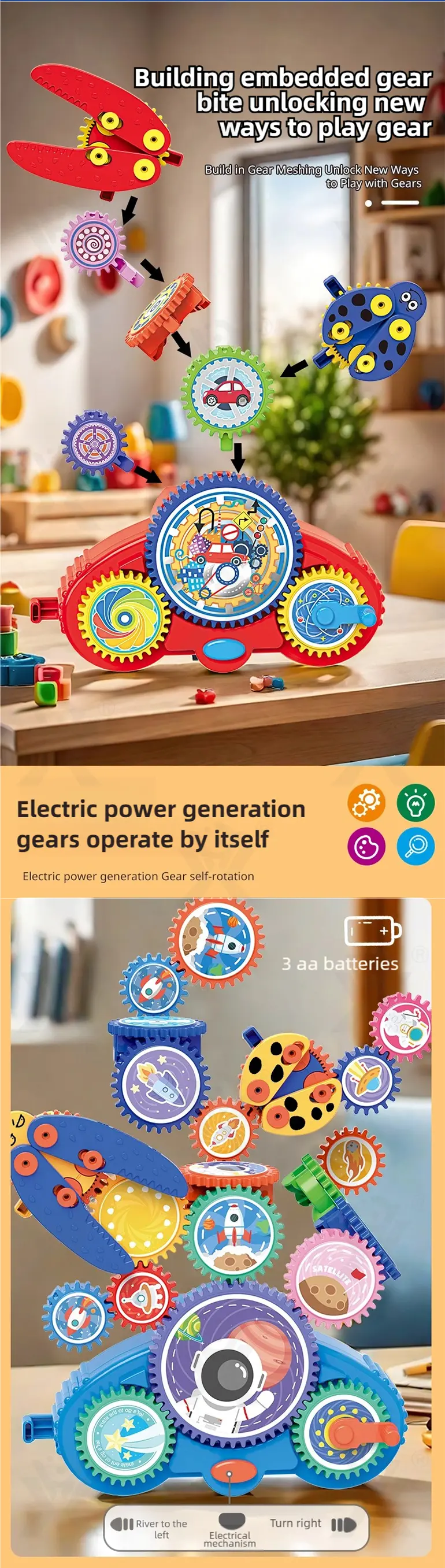 Kids Electric Rotating Gear Building Block Toy, 6 in 1 Educational Construction Toy Set (TB-4934208) — illustrated product details, panel 2