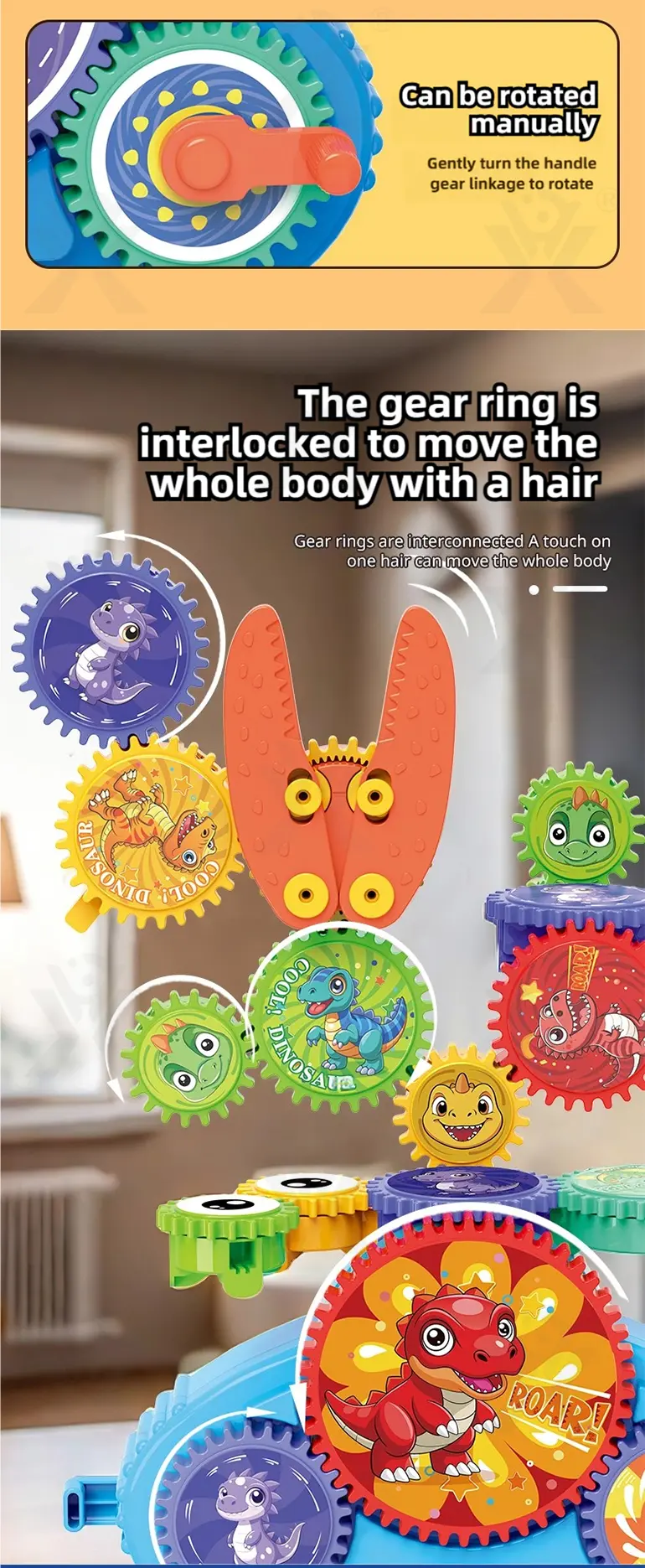 Kids Electric Rotating Gear Building Block Toy, 6 in 1 Educational Construction Toy Set (TB-4934208) — illustrated product details, panel 3