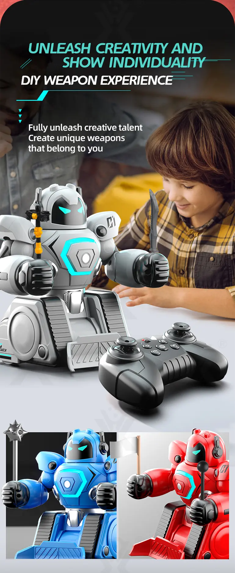 RC Fighting Robots Set (TB-4840726) — illustrated product details, panel 10