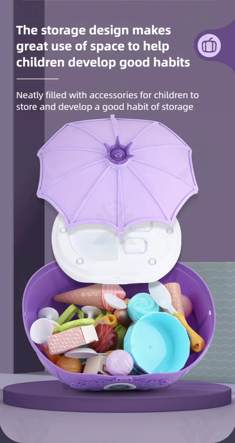 Simulated Ice Cream Princess Cart Toy, Play House Toys (TB-4966105) — illustrated product details, panel 4