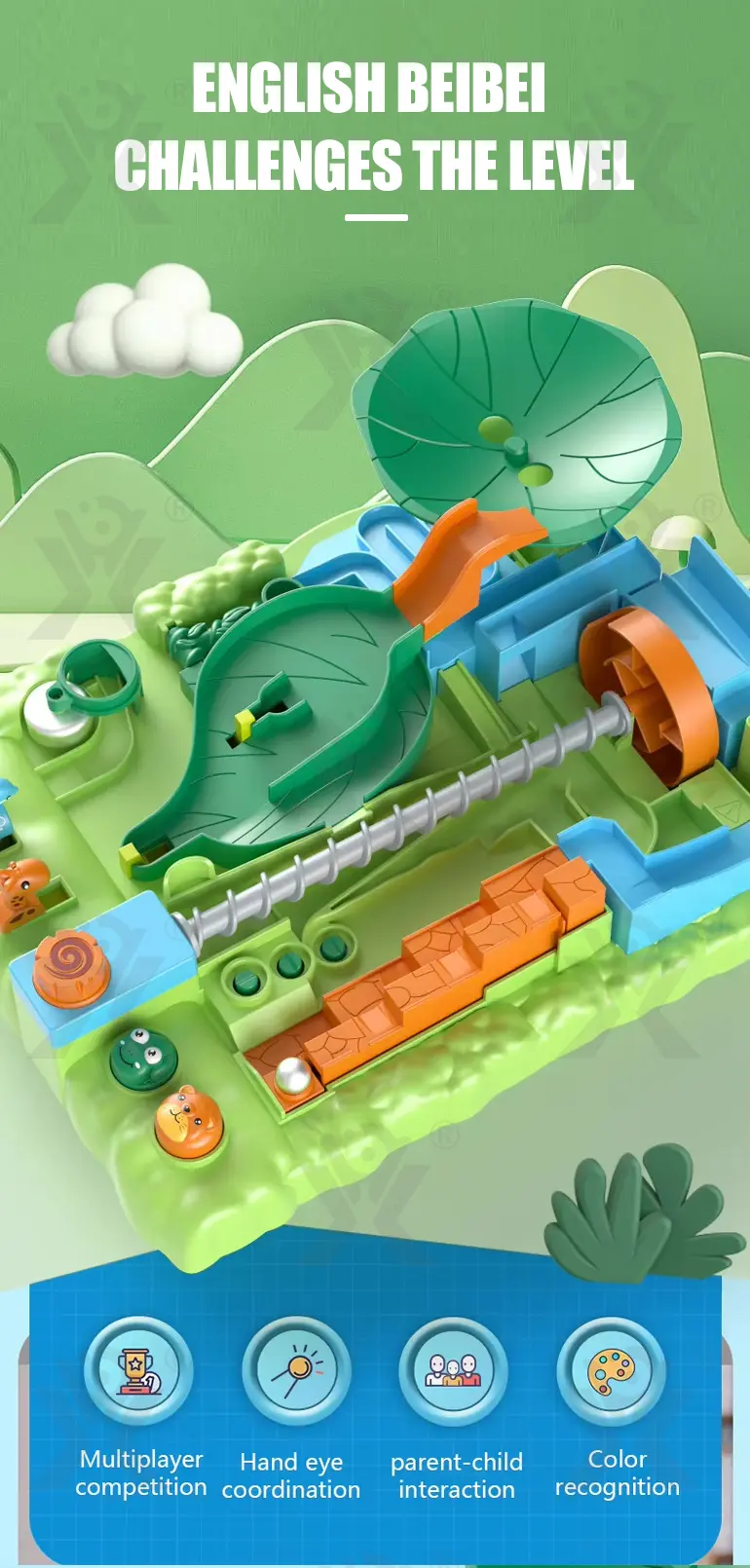Interactive Jungle Adventure Ball Maze Board Game- Educational Children’s Toys (TB-4520702) — illustrated product details, panel 1