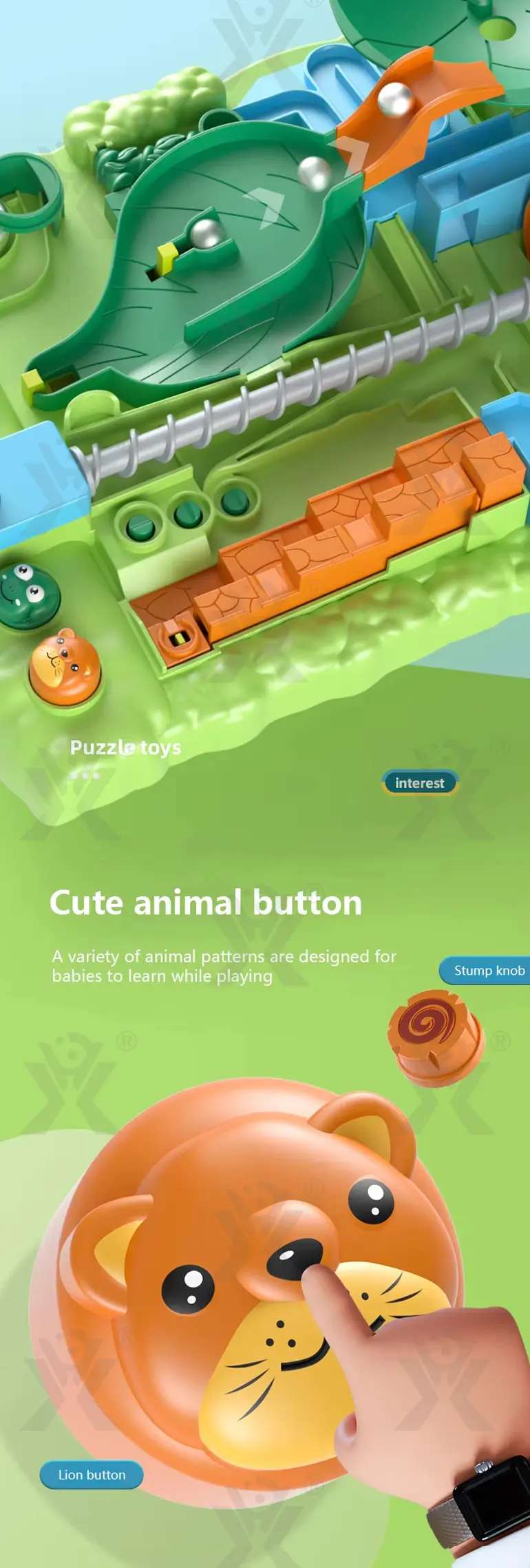 Interactive Jungle Adventure Ball Maze Board Game- Educational Children’s Toys (TB-4520702) — illustrated product details, panel 2