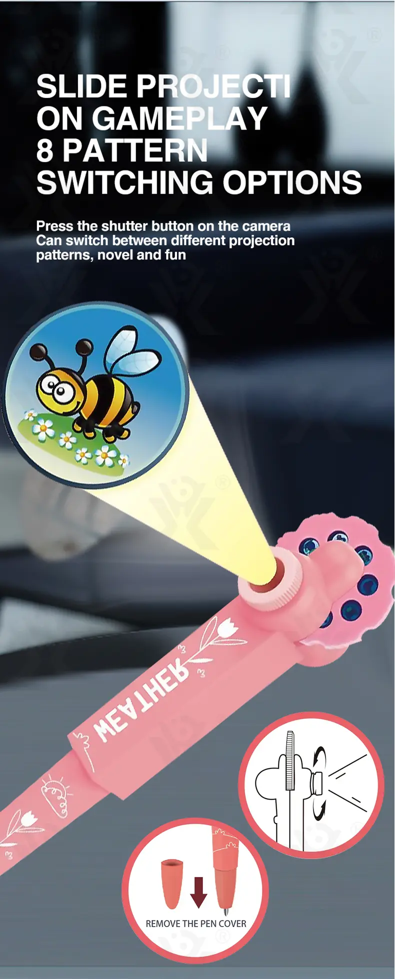 Multifunctional Projection Pen Toy -Educational Toys Supply In Bulk (TB-4518569) — illustrated product details, panel 3