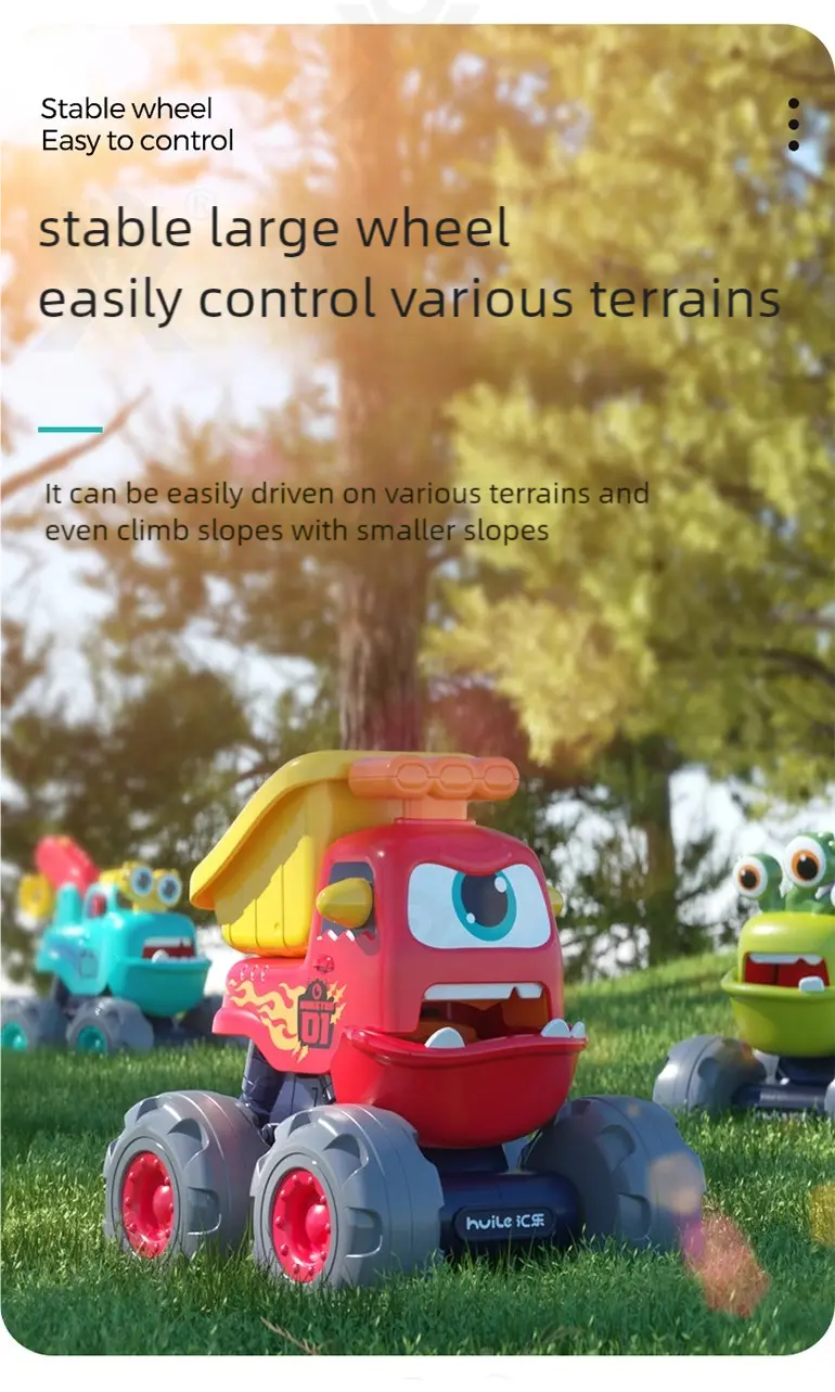 Pull Back Monster Car Toy, Fun Monster Construction Truck (TB-4213269) — illustrated product details, panel 6