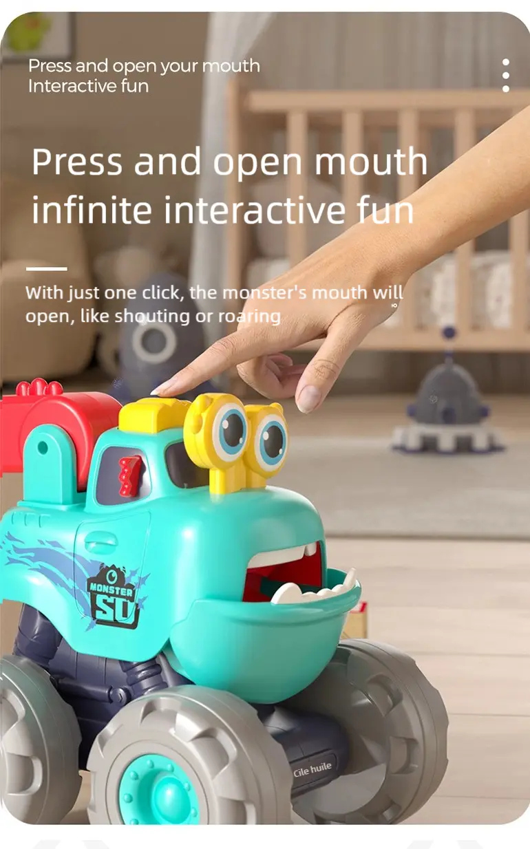 Pull Back Monster Car Toy, Fun Monster Construction Truck (TB-4213269) — illustrated product details, panel 7