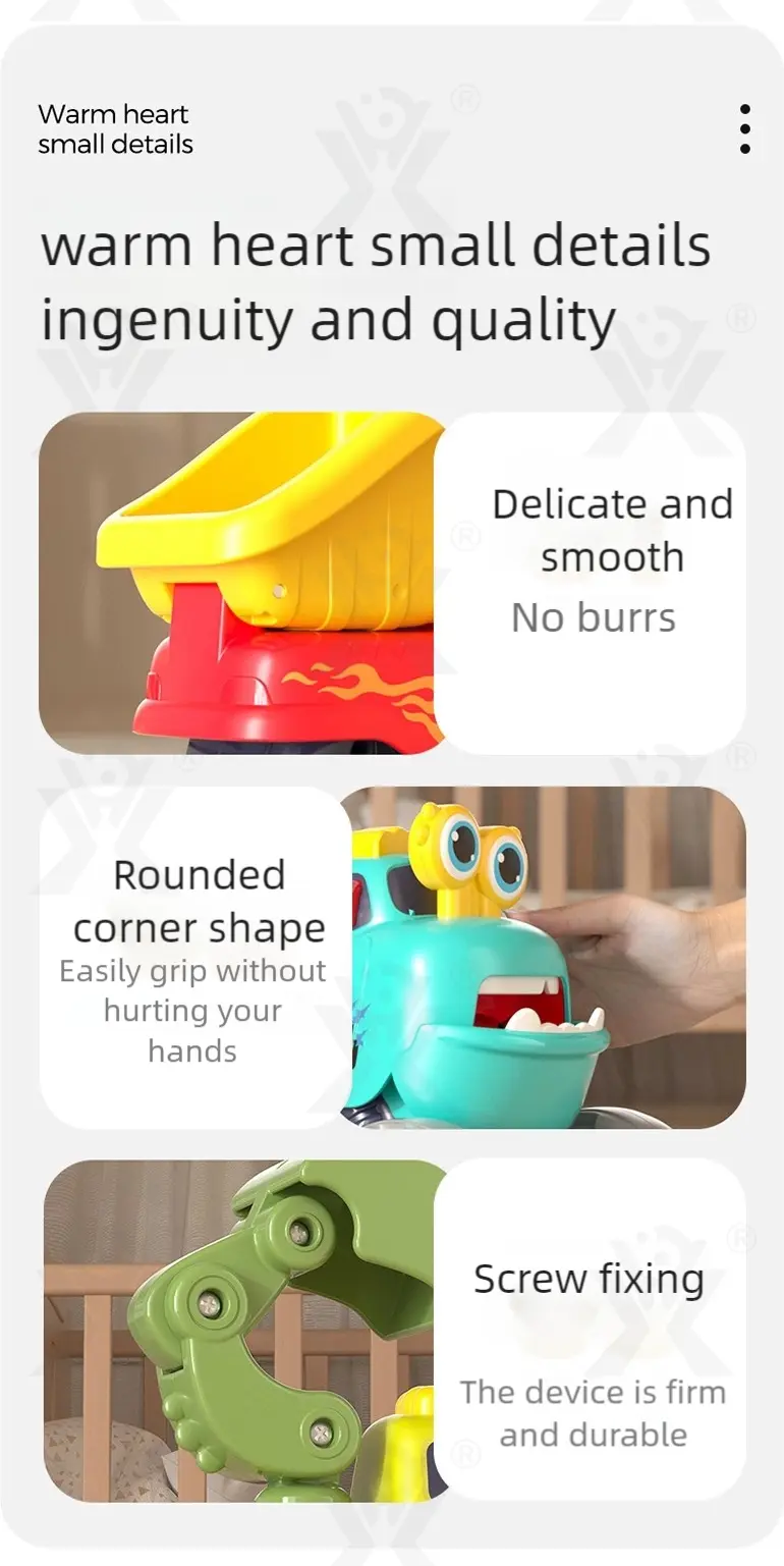 Pull Back Monster Car Toy, Fun Monster Construction Truck (TB-4213269) — illustrated product details, panel 8