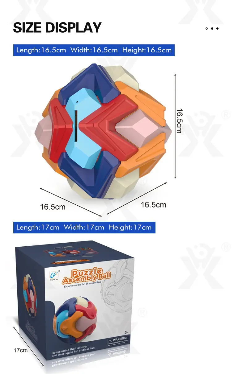 3D Puzzle Ball Piggy Bank Toy (TB-5081521) — illustrated product details, panel 8