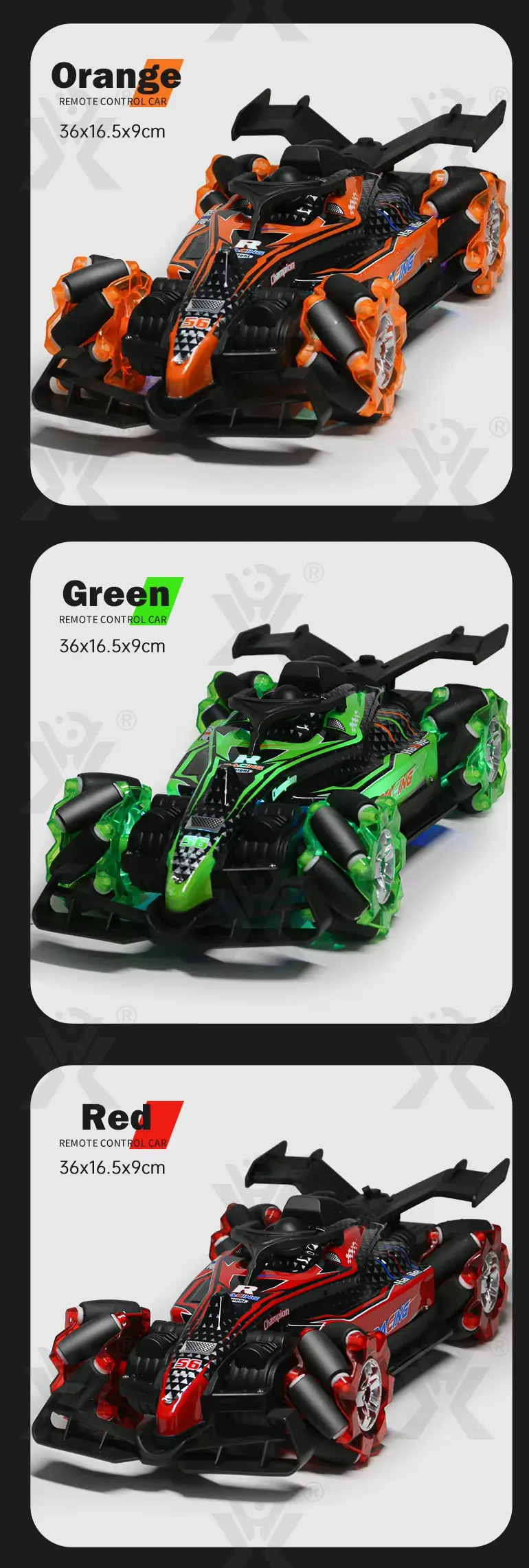 RC Double Spray Racing Car, Formula 1 (TB-4262251) — illustrated product details, panel 11