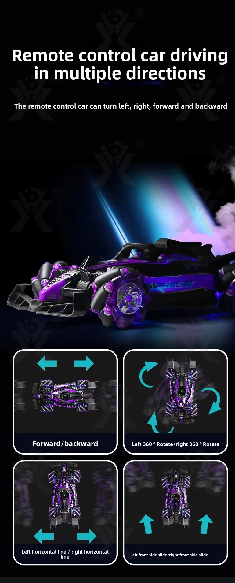 RC Double Spray Racing Car, Formula 1 (TB-4262251) — illustrated product details, panel 7