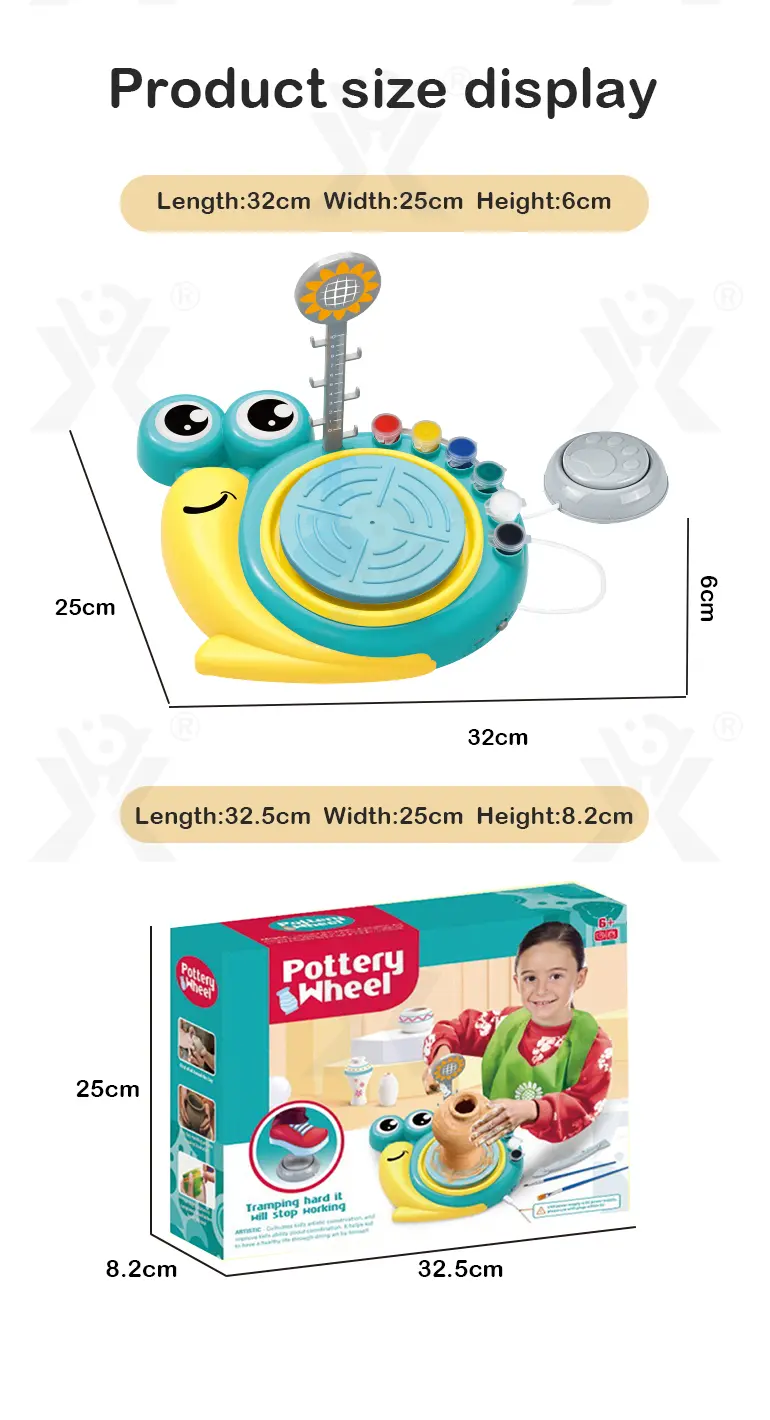 Pottery Machine Toy, Snail Shaped, For Kids (TB-4358668) — illustrated product details, panel 11