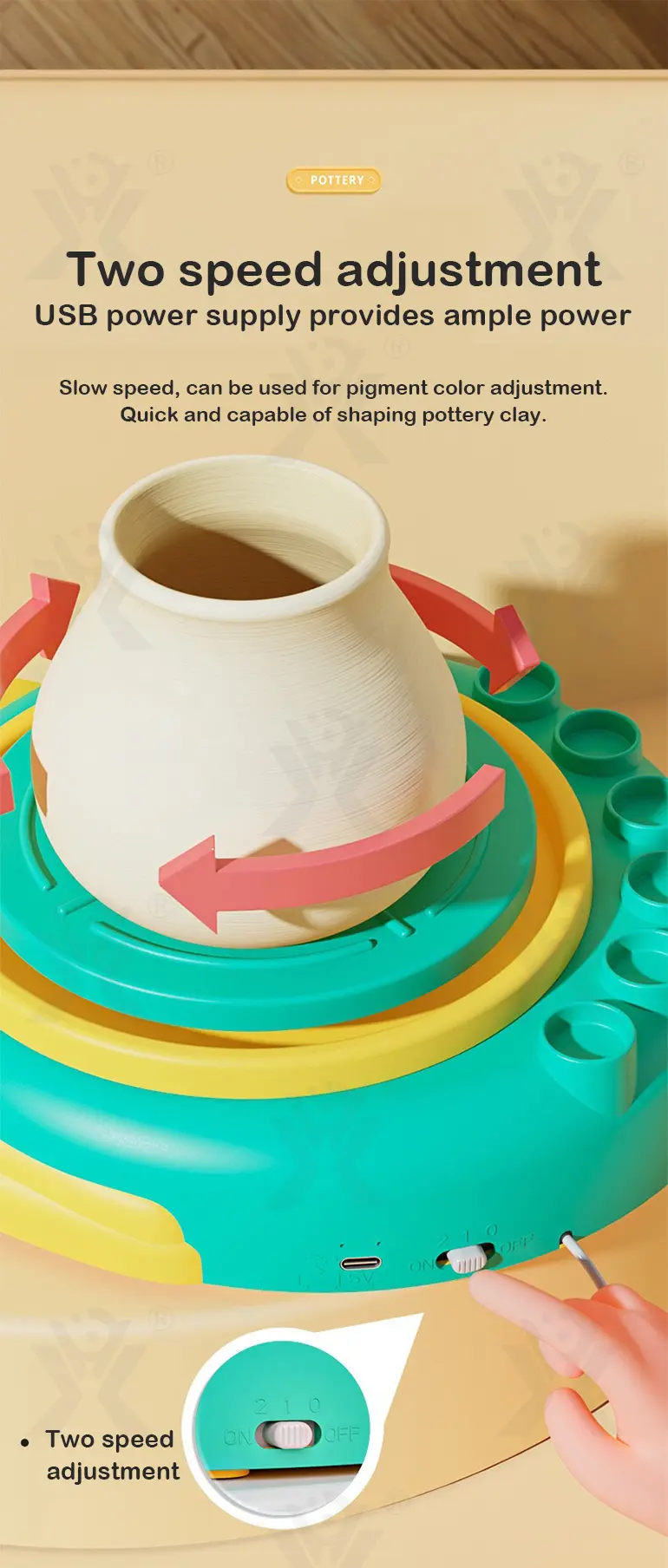 Pottery Machine Toy, Snail Shaped, For Kids (TB-4358668) — illustrated product details, panel 7