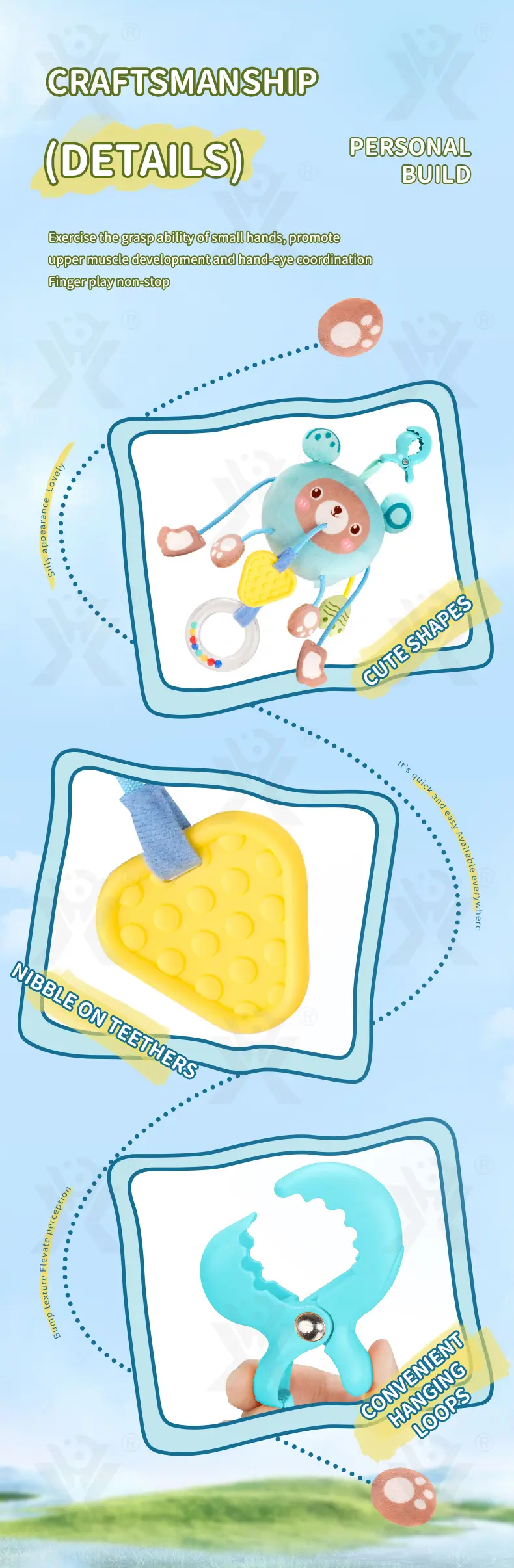 Soft Cartoon Hanging Rattle Toy (TB-4848388) — illustrated product details, panel 9