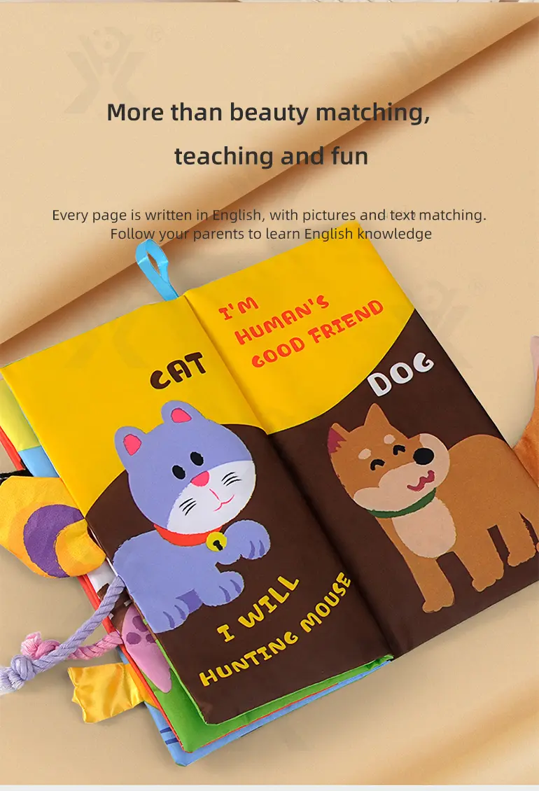 Animal Washable Tails Cloth Book Touch (TB-2118106) — illustrated product details, panel 5