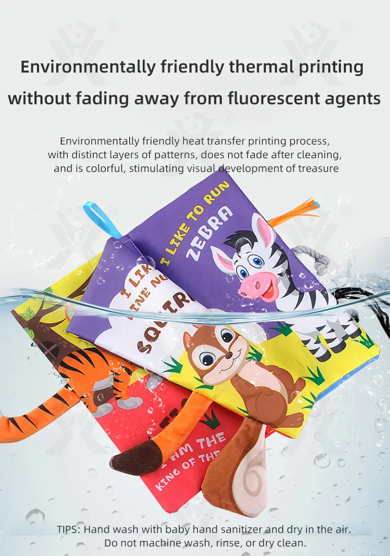 Animal Washable Tails Cloth Book Touch (TB-2118106) — illustrated product details, panel 6