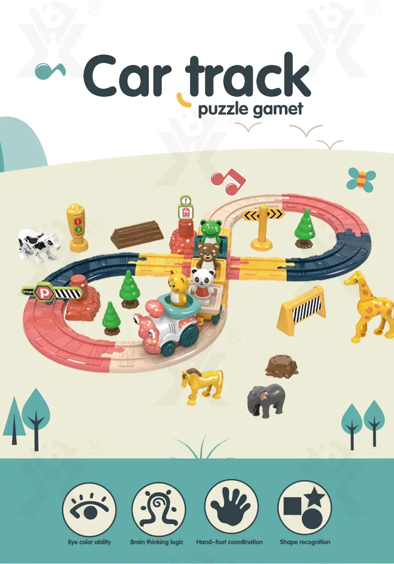 Light Music Train Track Set, 47 pcs (TB-2122555) — illustrated product details, panel 1