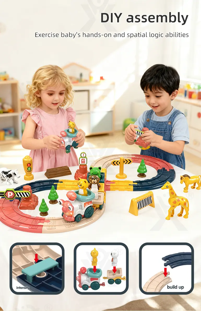 Light Music Train Track Set, 47 pcs (TB-2122555) — illustrated product details, panel 2