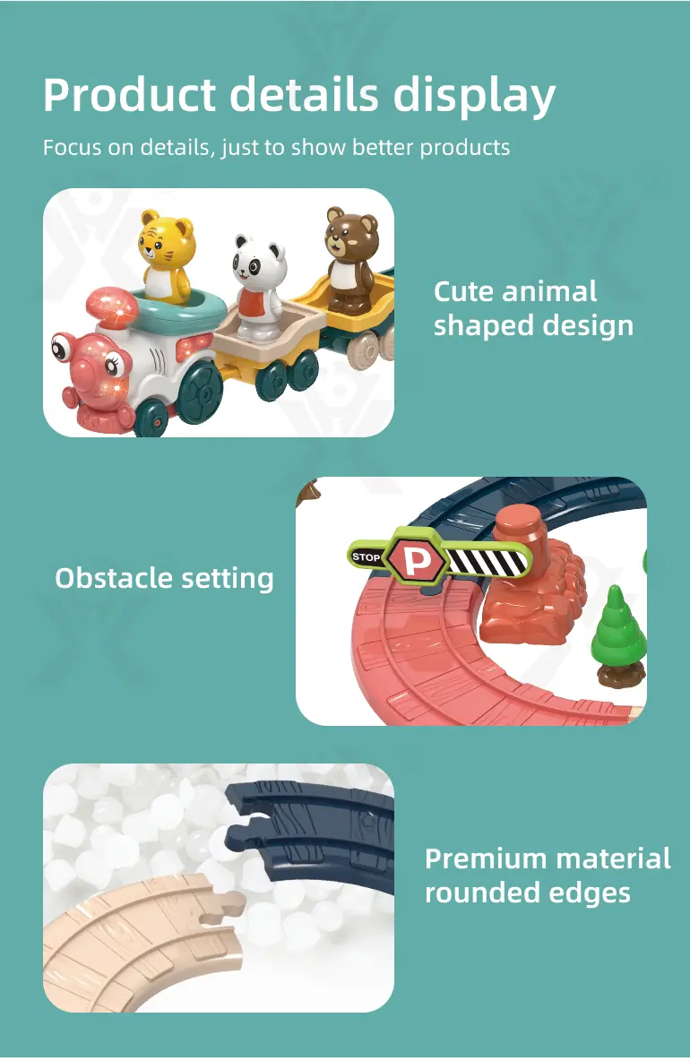 Light Music Train Track Set, 47 pcs (TB-2122555) — illustrated product details, panel 5