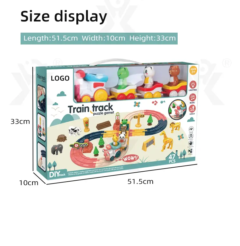 Light Music Train Track Set, 47 pcs (TB-2122555) — illustrated product details, panel 7