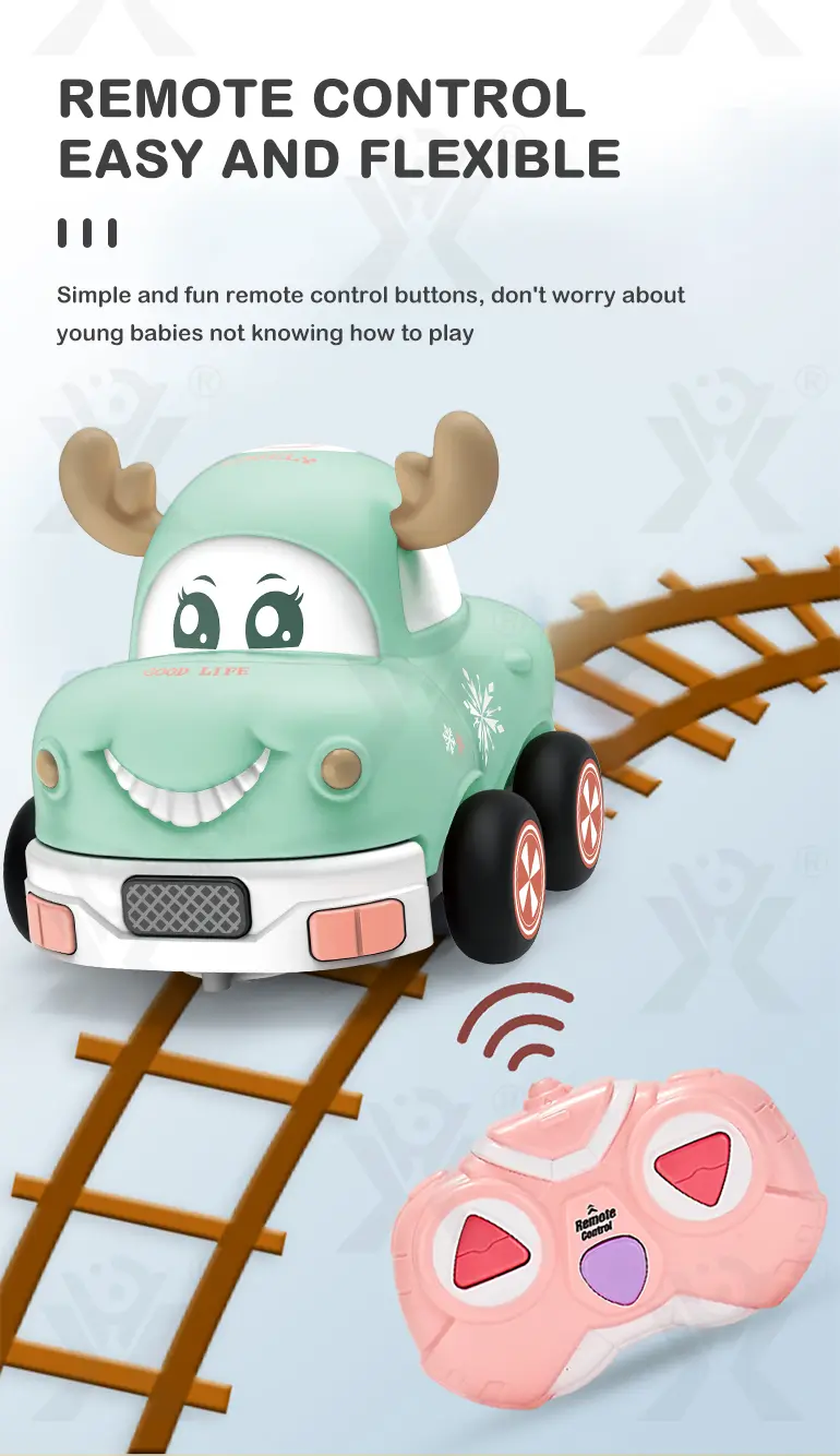 Two Way RC Racing Car Toy, Cartoon Body, Light, and Music (TB-2153429) — illustrated product details, panel 7
