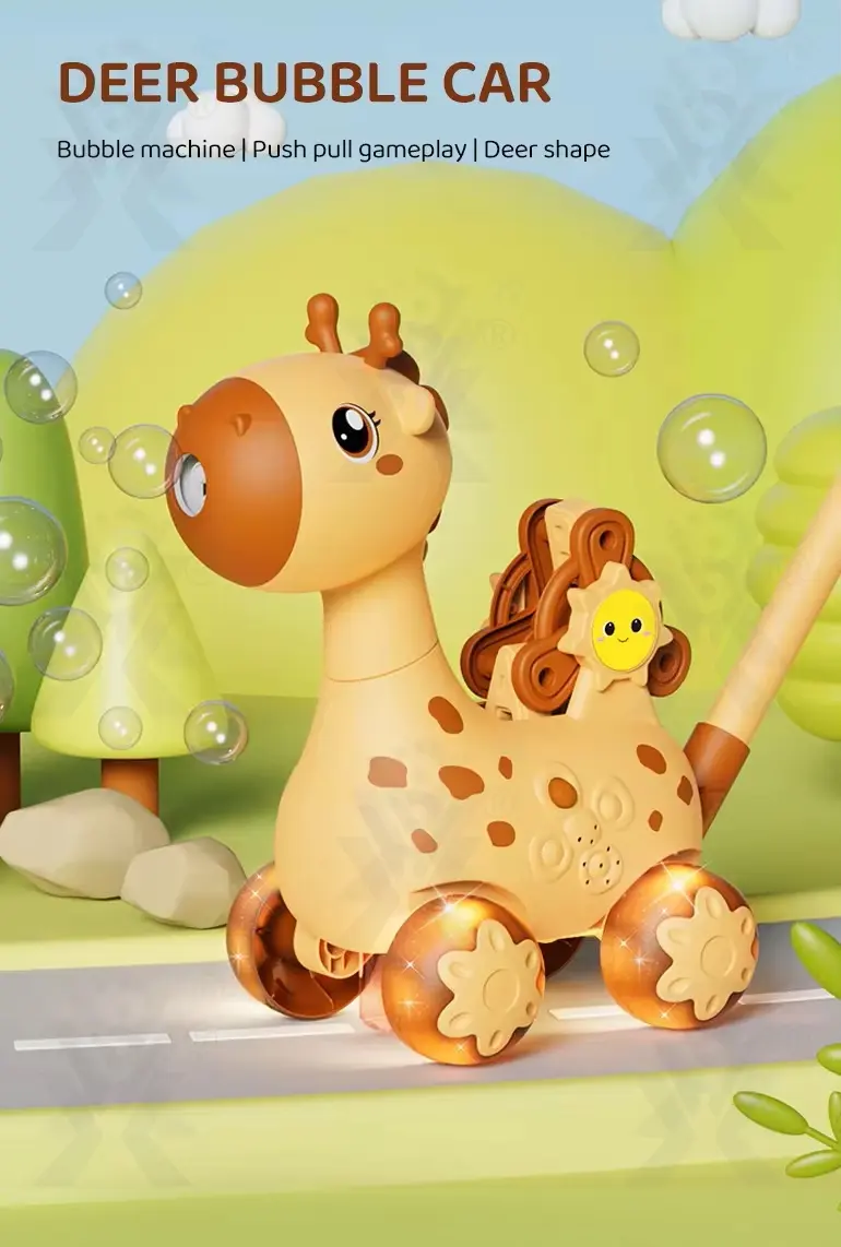 Deer Bubble Trolley, Baby Walker Supply (TB-4888565) — illustrated product details, panel 1
