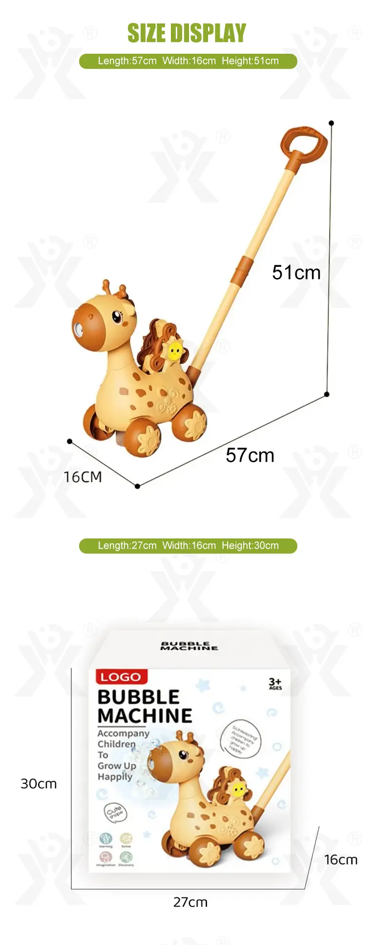 Deer Bubble Trolley, Baby Walker Supply (TB-4888565) — illustrated product details, panel 8
