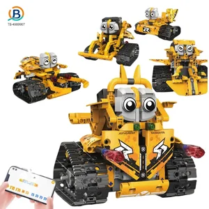 Wholesale 5-in-1 Robot Building Set, Remote and App Control Compatible – Chinese Building Blocks Toys