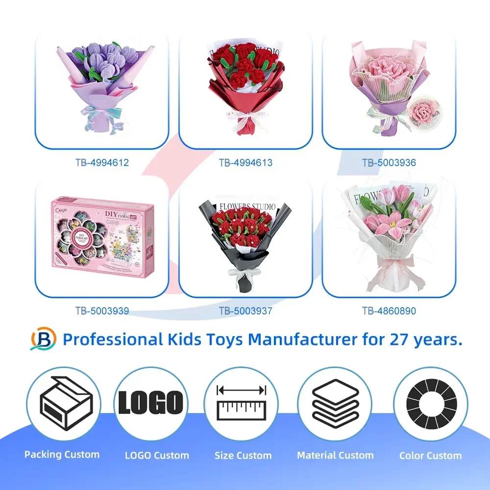 DIY Handmade Floral Toy, Beaded Bouquet Craft Kit (TB-4456179) — product photograph 5