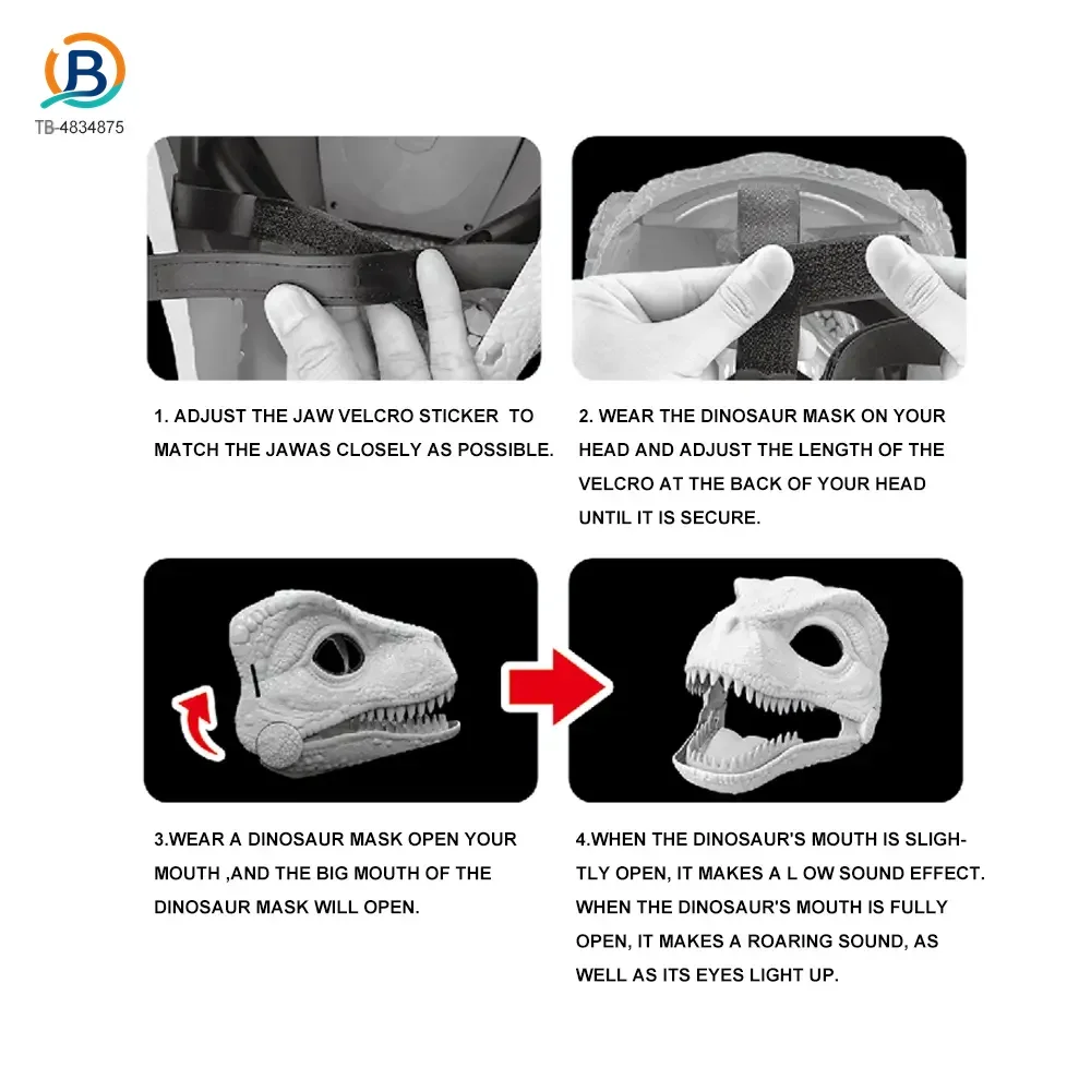 DIY Dinosaur Mask with Movable Jaw (TB-4934208) — product photograph 4