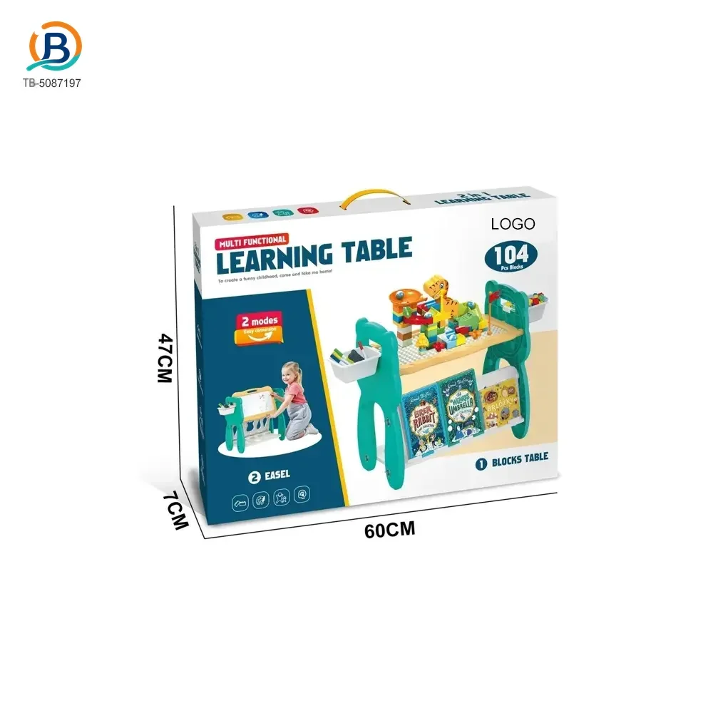Multi-Functional Learning Table & Art Easel, Drawing Board & Building Blocks Set Toy- Educational Toys Factory Supply (TB-5087197) — product photograph 6