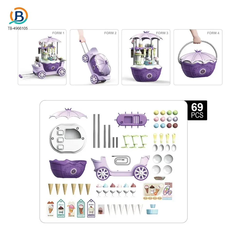 Simulated Ice Cream Princess Cart Toy, Play House Toys (TB-4966105) — product photograph 6