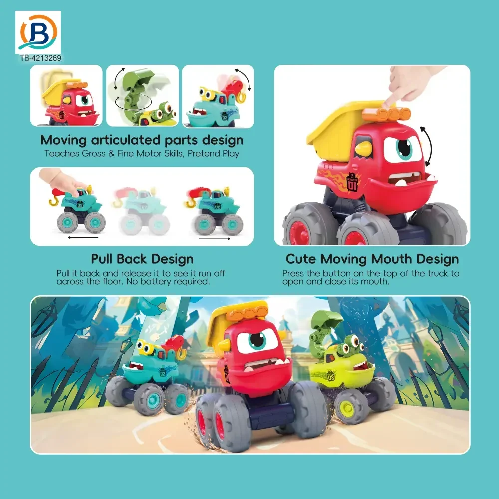 Pull Back Monster Car Toy, Fun Monster Construction Truck (TB-4213269) — product photograph 4