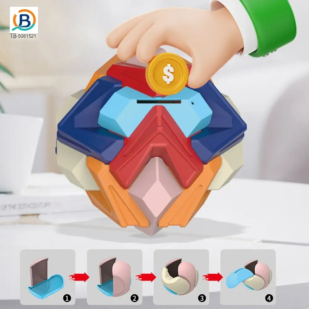 3D Puzzle Ball Piggy Bank Toy (TB-5081521) — product photograph 2