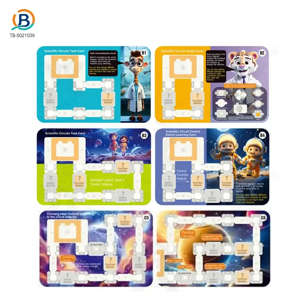 Science Toy Set, DIY Scientific Circuits Set, 45 Pieces, 6 Cards (TB-5021039) — product photograph 2