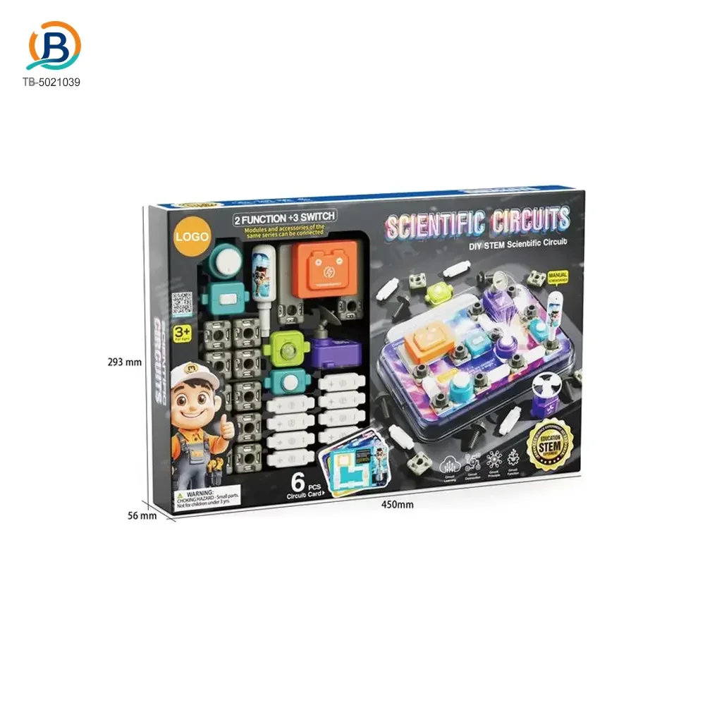 Science Toy Set, DIY Scientific Circuits Set, 45 Pieces, 6 Cards (TB-5021039) — product photograph 5
