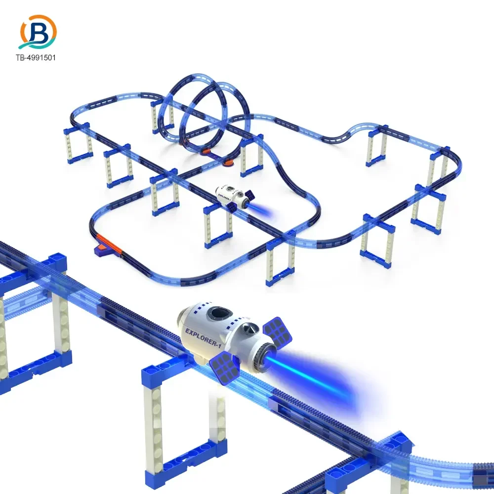 Plastic Space Theme Assemble Building Block Electric Track Toy Set (TB-4991501) — product photograph 2
