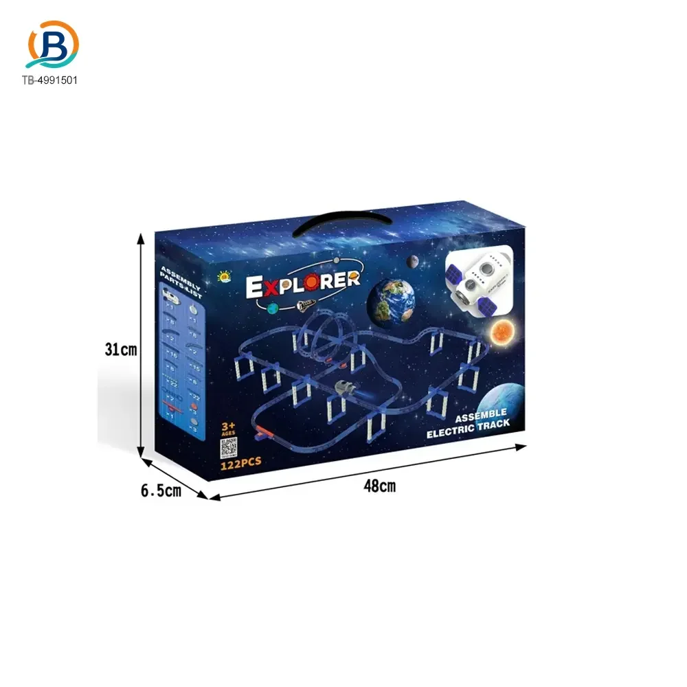 Plastic Space Theme Assemble Building Block Electric Track Toy Set (TB-4991501) — product photograph 3