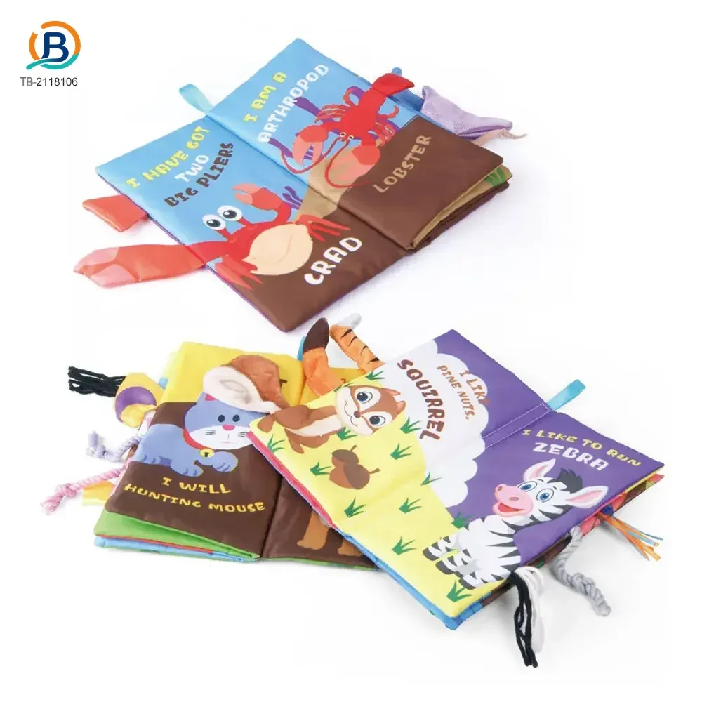 Animal Washable Tails Cloth Book Touch (TB-2118106) — product photograph 1