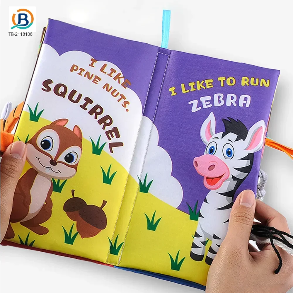 Animal Washable Tails Cloth Book Touch (TB-2118106) — product photograph 2