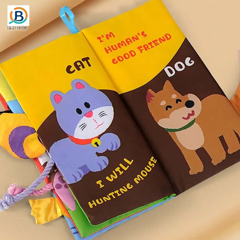 Animal Washable Tails Cloth Book Touch (TB-2118106) — product photograph 3