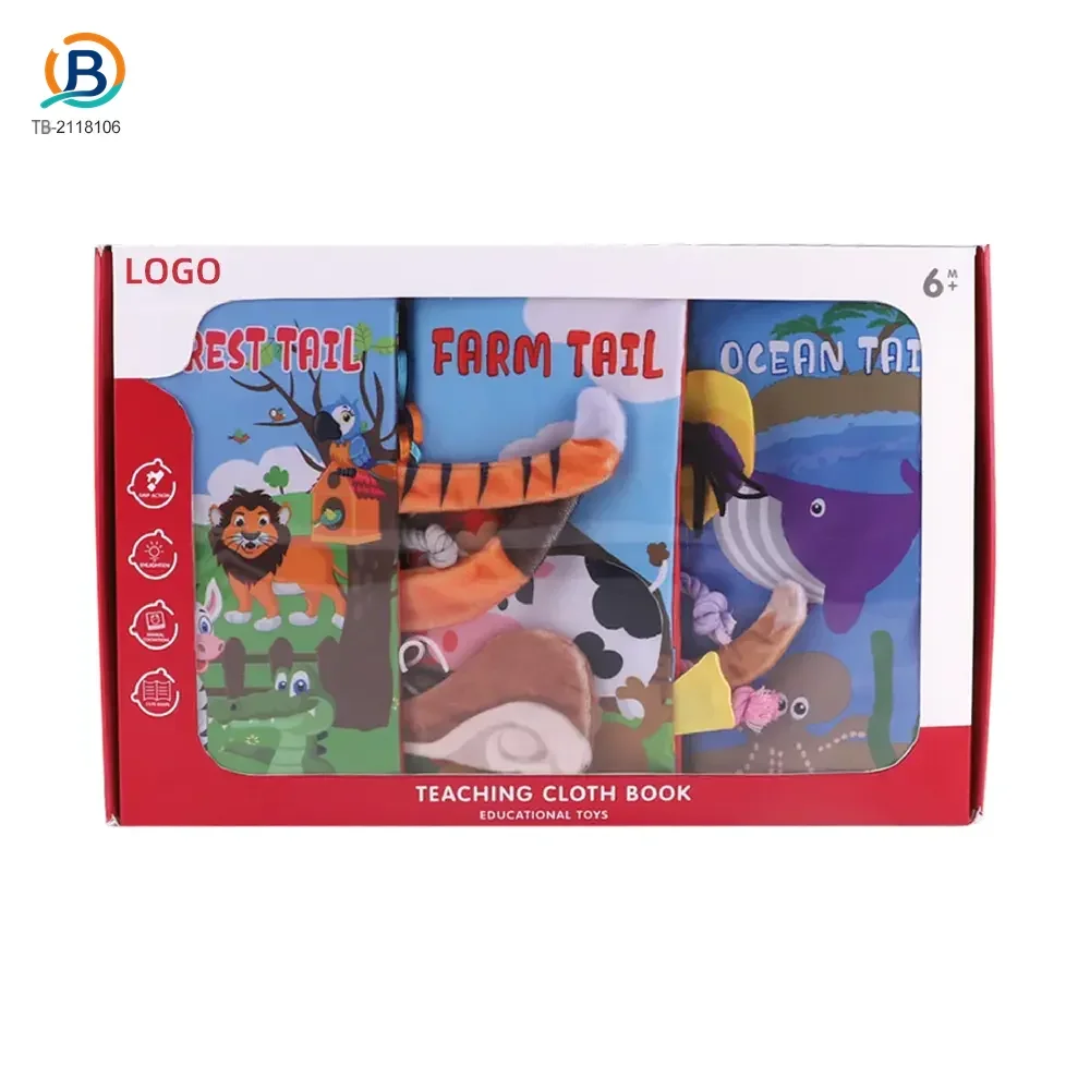 Animal Washable Tails Cloth Book Touch (TB-2118106) — product photograph 6