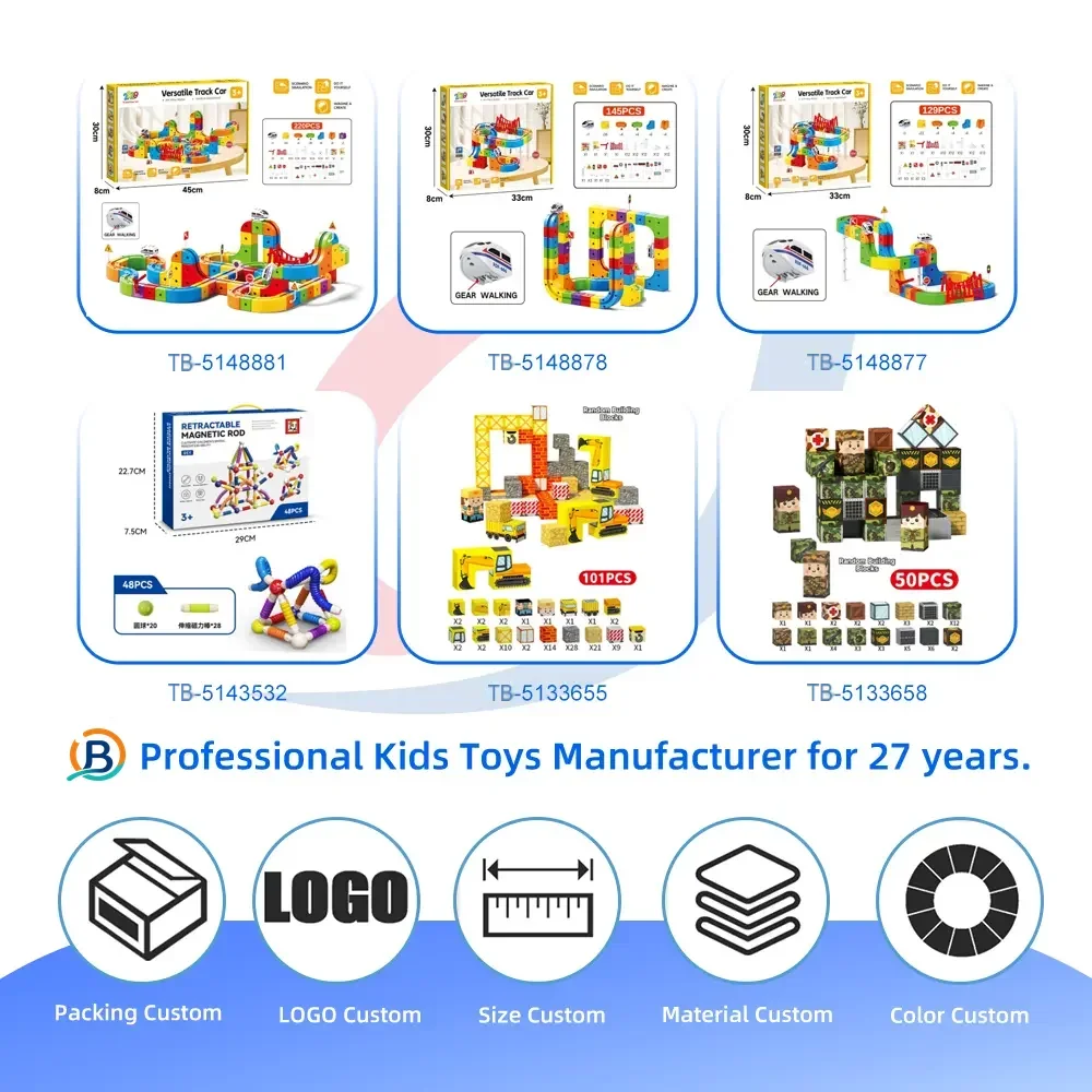 Versatile Magnetic Railcar Toy, 68pcs Electric Magnetic Train Set (TB-5114074) — product photograph 5
