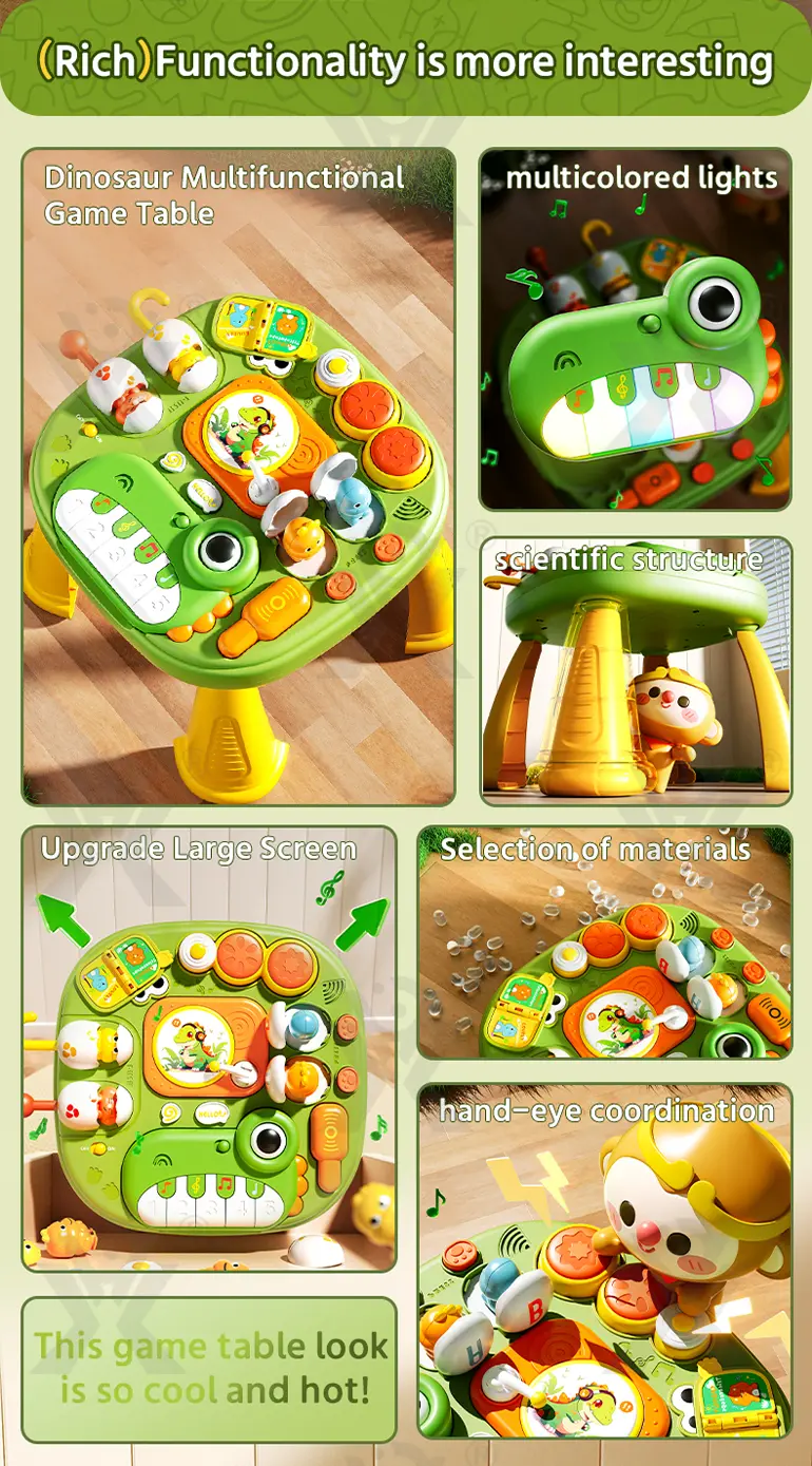 Baby Activity Center Table, Dinosaur Theme (TB-4371040) — illustrated product details, panel 2