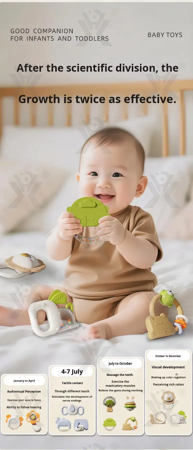 Baby Rattles Teethers Set with Storage Box, Infant Sensory Toys-toys for babies 6-12 months (TB-5105663) — illustrated product details, panel 2