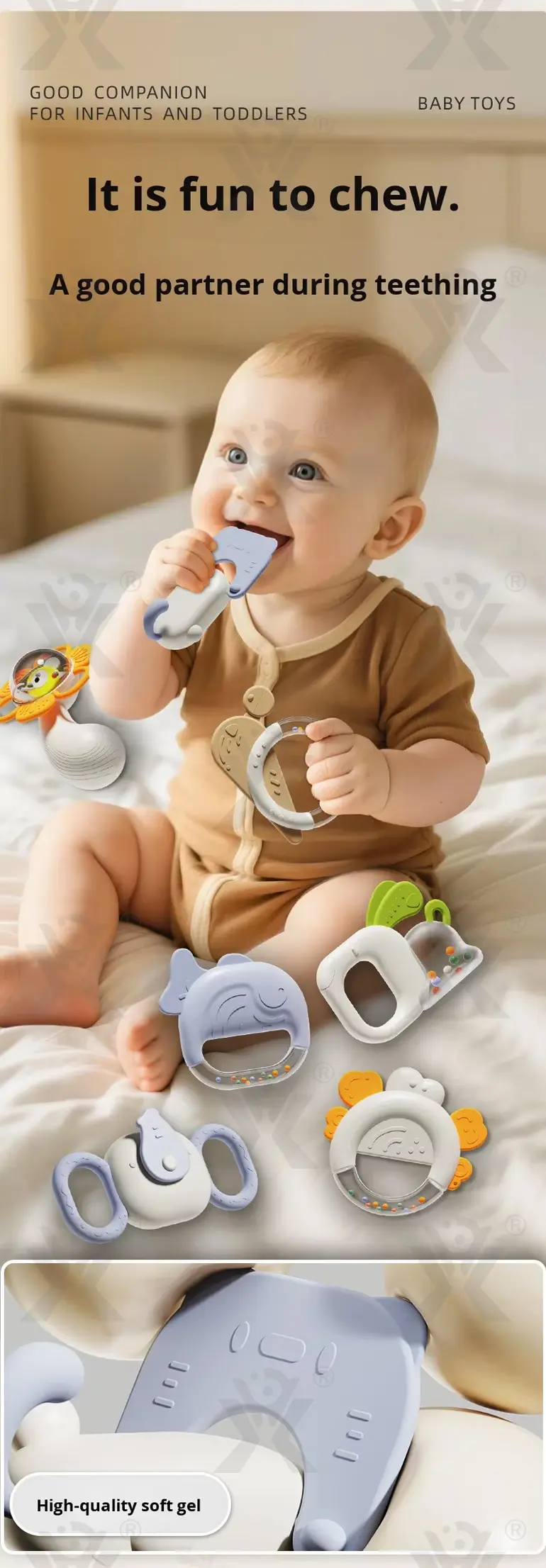 Baby Rattles Teethers Set with Storage Box, Infant Sensory Toys-toys for babies 6-12 months (TB-5105663) — illustrated product details, panel 4