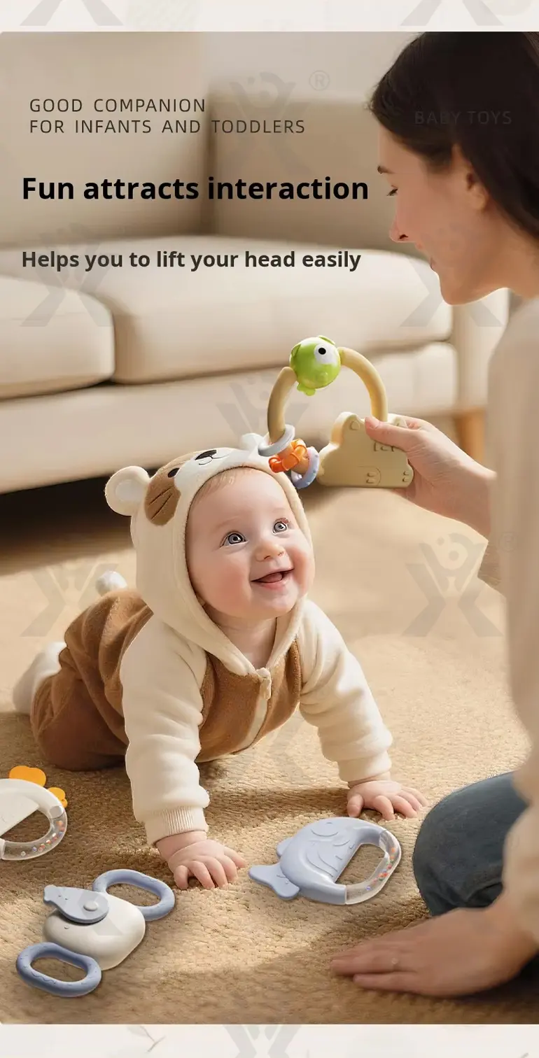 Baby Rattles Teethers Set with Storage Box, Infant Sensory Toys-toys for babies 6-12 months (TB-5105663) — illustrated product details, panel 8