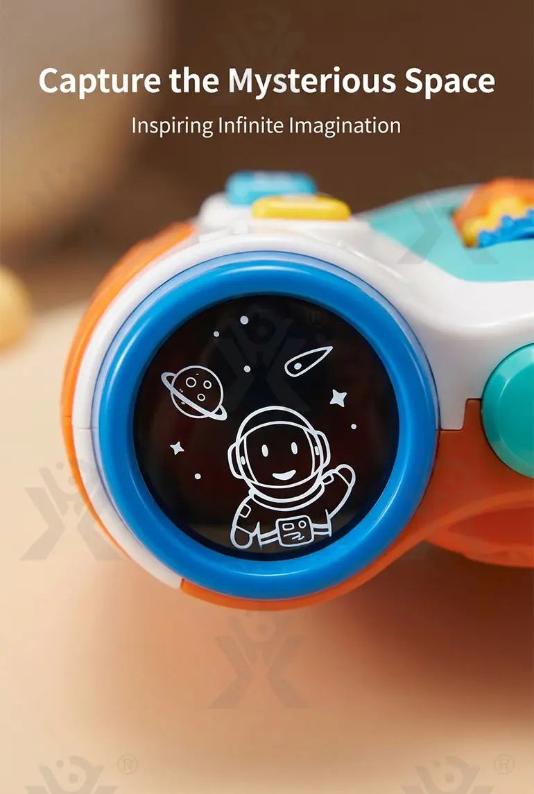 Baby Telescope Toy With Sound & Light, Toddler Interactive Learning Binoculars- Educational Toddler Toys (TB-4143340) — illustrated product details, panel 2