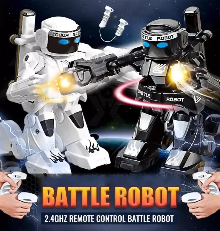 Gesture-Controlled Battle Robot Toy (TB-4475698) — illustrated product details, panel 1